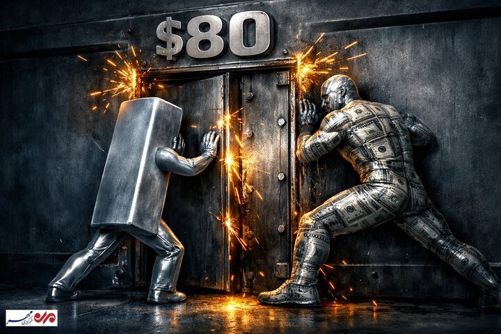 عقب نشینی دوباره قیمت نقره جهانی به پله ۷۶ دلاری|سربیل